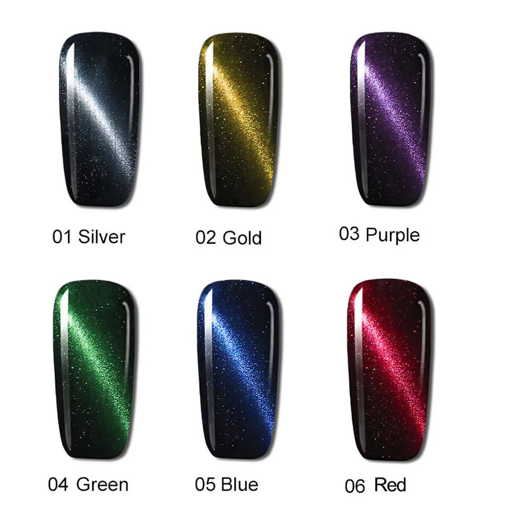 8 مللي 3D القط العين هلام مسمار البولندية نقع قبالة المغناطيسي الورنيش هلام البولندية شبه الدائم Led الأشعة فوق البنفسجية الغراء مسمار الفن مان...