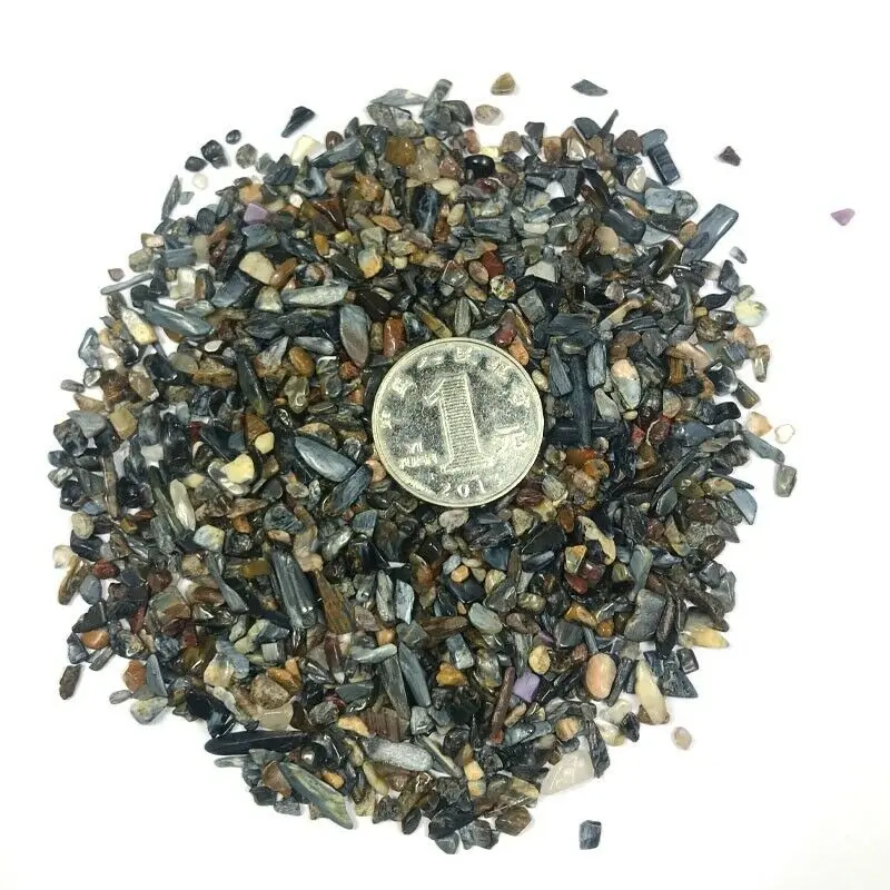 50g Natural Pietersite Tumbled Crystals Quartz Gravel Stone Minerals Specimen Fish Tank Bonsai Decorations Collection 2 Colors | Дом и сад