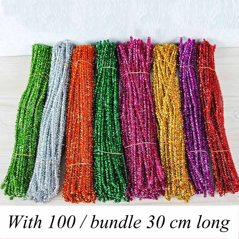 

100Pcs/set Colorfu Toy Educational Montessori Materials Chenille Children Sticks Puzzle Craft Pipe Cleaner Handmade DIY Toys