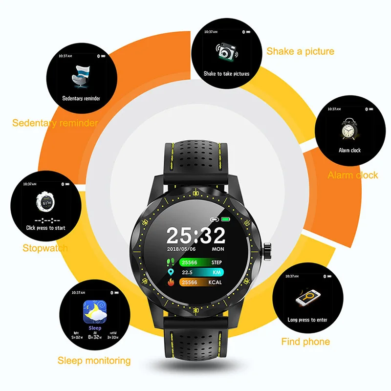 Smart Watch IP68 Waterproof Sleep Monitor Alarm Clock for Mobile Phone Sport -Drop Smart Watch IP68 Waterproof Sleep Monitor Alarm Clock for Mobile Phone Sport -Drop
