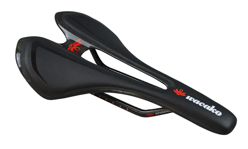 Wacako, углеродное седло, сверхлегкое, 129 г, полностью углеродное волокно+ натуральная кожа, седло для велосипеда, MTB, шоссейное, велосипедное седло, сиденья