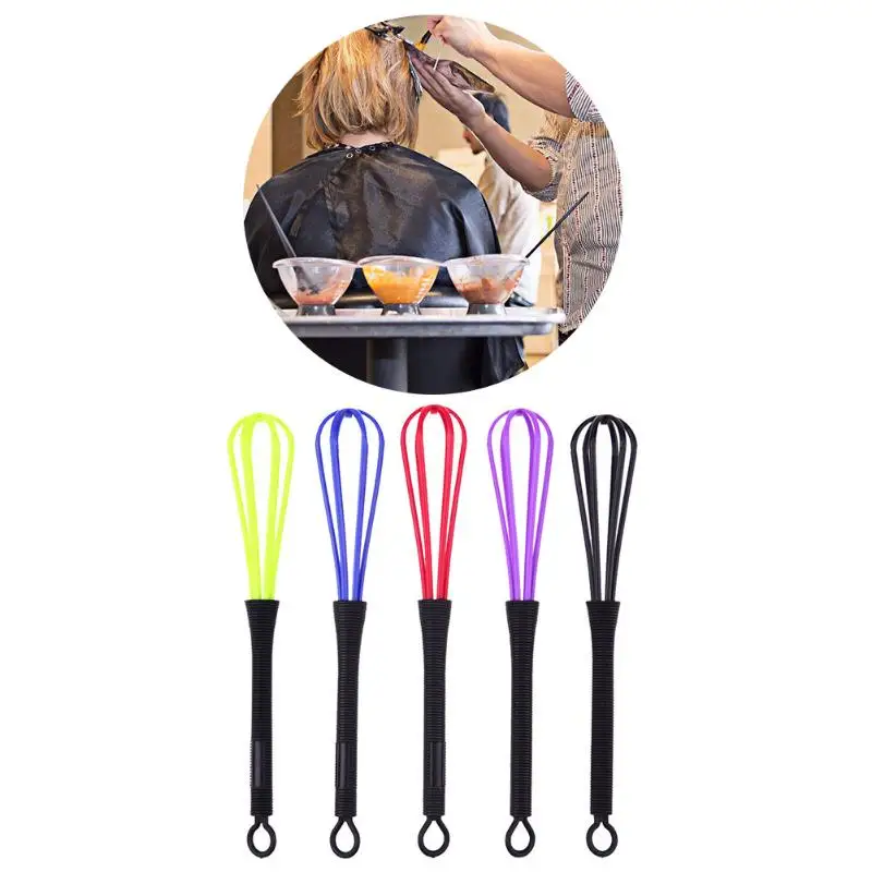 

5pcs Plastic Hairdressing Dye Cream Whisk Hair Color Mixer Stirrer Salon Hair Care Styling Tools mixer tool