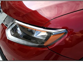 

For Nissan X-Trail 2014 2015 2016 2017 ABS Chrome Headlights Eyebrows Eyelids Car Styling Front Headlamp Eyebrows Trim 2Pcs