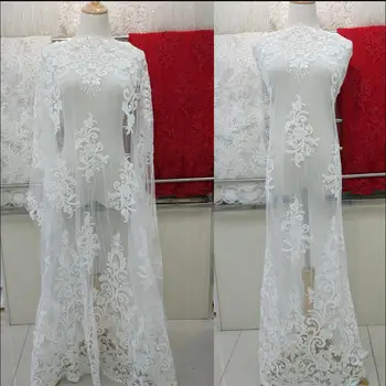 

3D Embroidery Beading Lace Fabric ,Ivory Bridal Beading Lace Fabric ,Fashion Show Lace Fabric