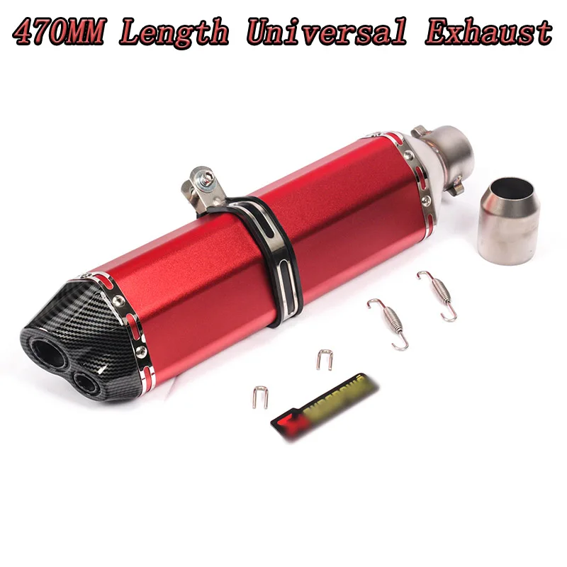 

470MM length Universal Motorcycle Exhaust Pipe Escape Moto ATV Scooter KTM Pit Bike For YAMAHA nmax FZ6 CB400 DB Killer