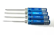 RC Tools 4 pcs hex screw driver set titanium plating hardened 1.5 2.0 2.5 3.0mm screwdriver For helicopter heli toys