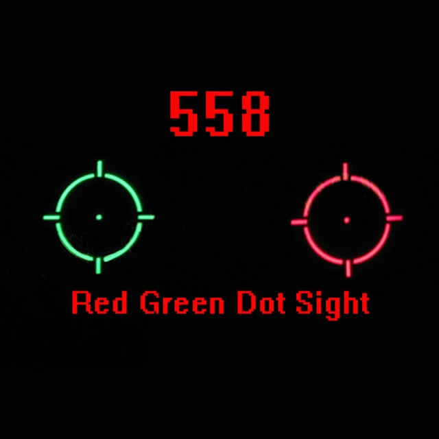 Tactical 558 colimador holográfico mira telescópica punto rojo óptico Reflex Sight Airsoft Scope 20mm Rail Mount - Imagen 2