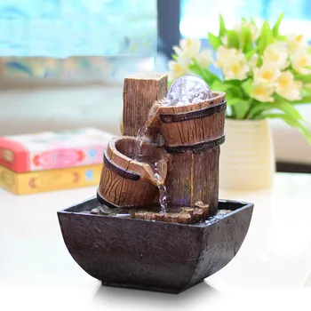 

Feng Shui decoration small fountain water wheel Home Furnishing Decor lucky decoration creative desktop office