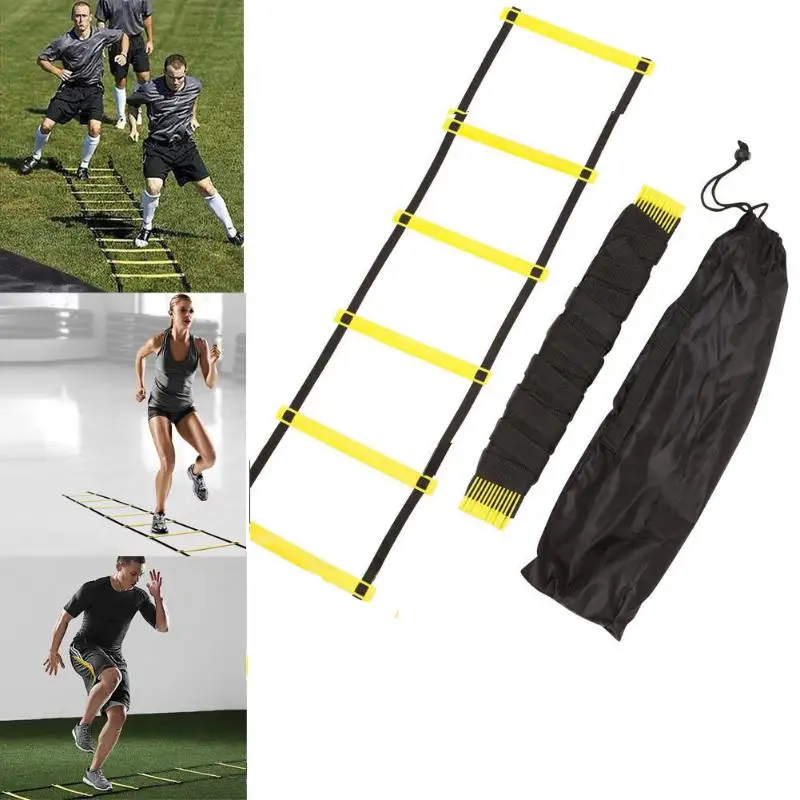 5 рун 10 футов 3 м ловкость лестница нейлоновые ремни для футбола скорость Футбол фитнес ноги обучение Футбол Обучение Оборудование для улицы