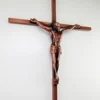 10 Inch Red Copper Plated First Communion Big Wall Cross Saint Benedict Crucifix 2