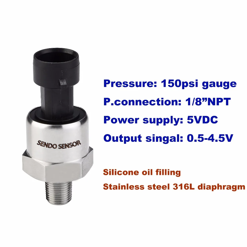 Buy 150psi(g)/10bar/1Mpa, fuel pressure sensor, 5VDC