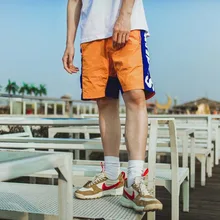 Мужские летние повседневные Модные боковые шорты с буквами пляжные шорты