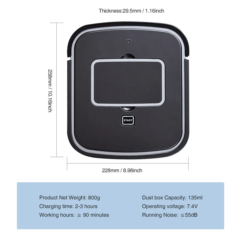 Cleaner Robot Slim Design Sweeper Intelligent Vacuums Robot Control Charge Dust Sterilize Smart Cleaning For Home DryWet Drag21 (8)