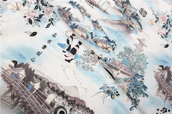 

Ancient life map pattern fabric Retro style fabric Calico Printed cotton fabric for DIY Bag 1 order=50cm*140cm