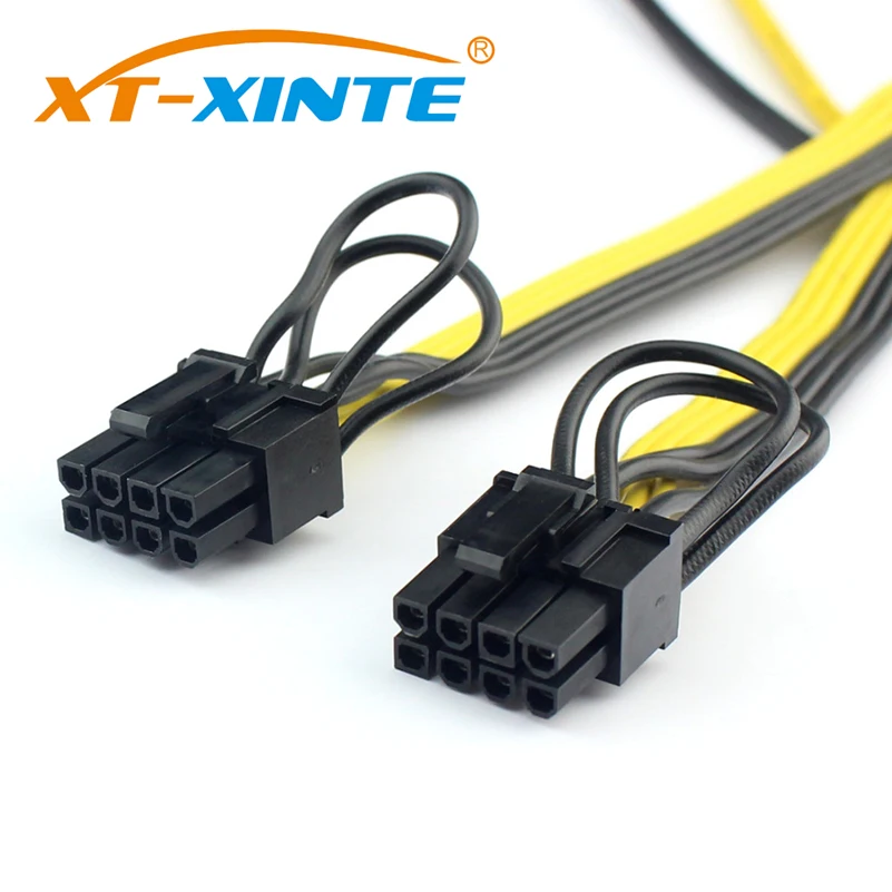 Двойная видеокарта PCI e PCIe графическая 8 контактов 6 + 2 контакта шнур с клеммой для