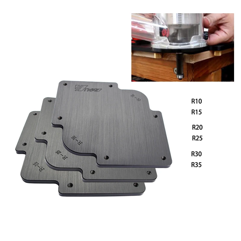 

Router Table R Round Corner Radius jig Template Bakelite Plate For Engraving Machine Trimming Machine Woodworking Trimming Tools