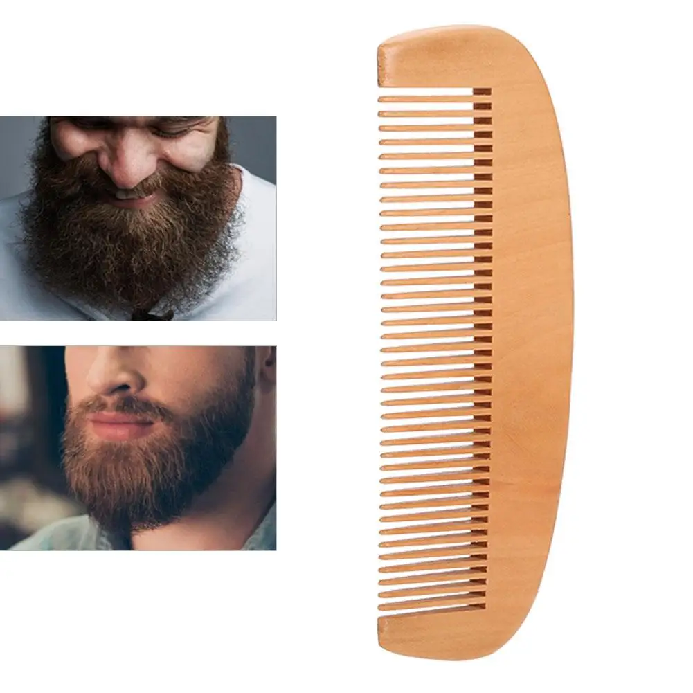 Портативный мужской деревянный гребень для бороды, набор для ухода за усами, щетка для ухода за волосами, инструменты для укладки и обслуживания усов