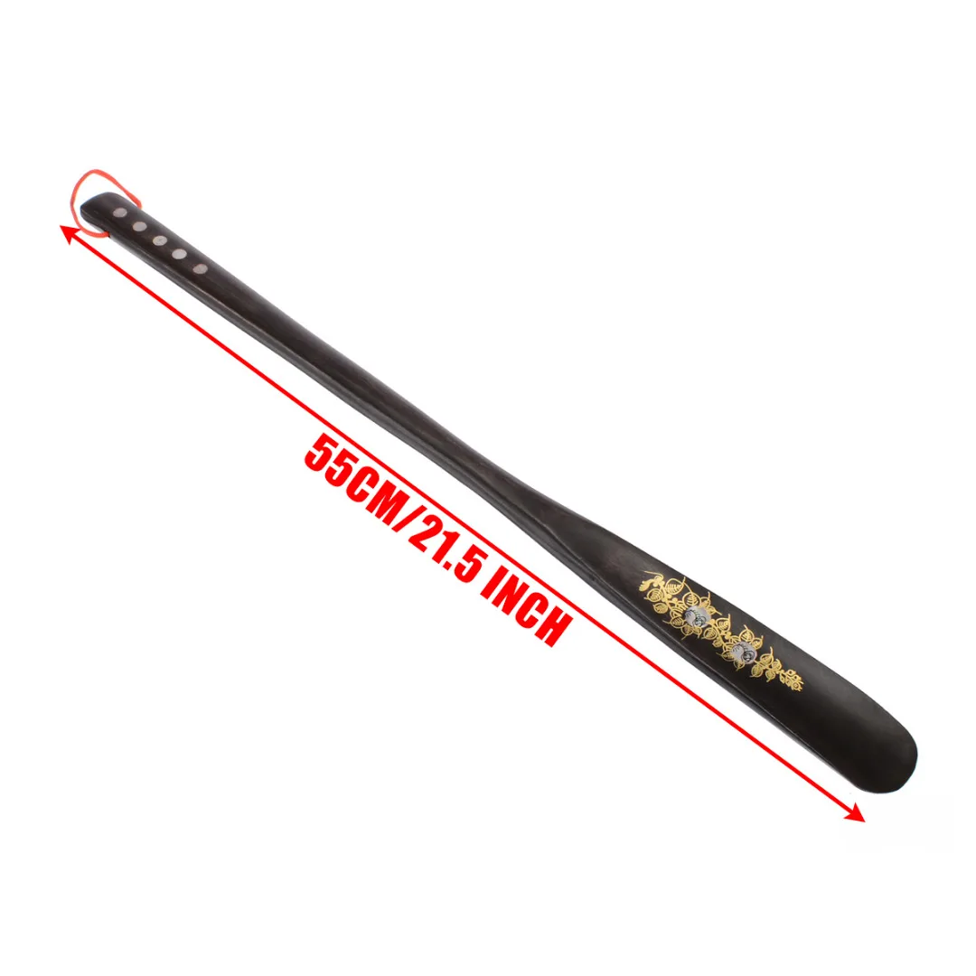 1Pcs Professional Flexible Long Handle Shoehorn 55cm/21.5 inch Wooden Shoe Horn Simple Handy Shoe Aid Stick
