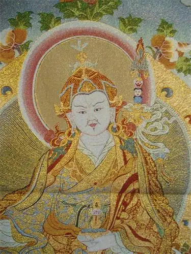 Взрыв Танга Будда парча с шелковой вышивкой картина Будда статуя Padmasambhava