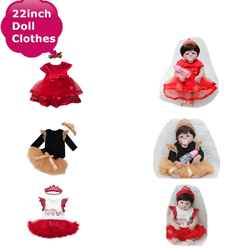 

NPK High End Design 55cm Reborn Baby Doll Clothes 22''Reborn Doll Clothes Best Christmas Gift For Babies Doll Accessories