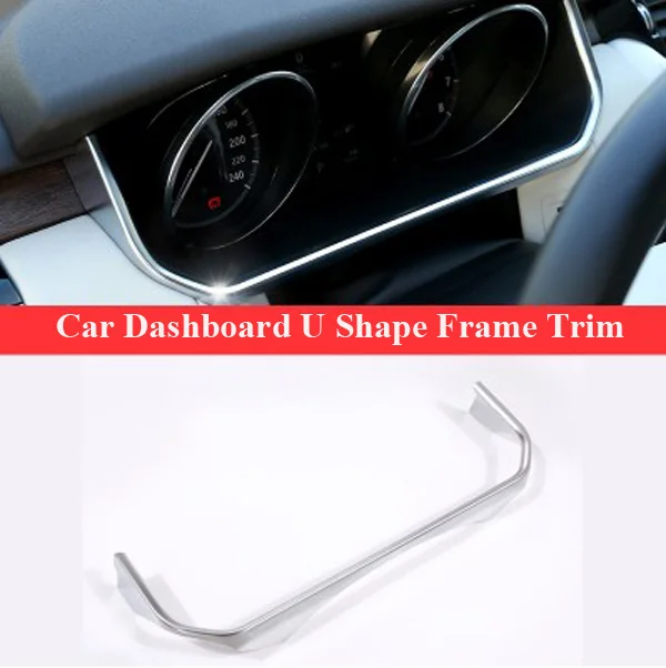 

ABS Chrome Car Dashboard U Shape Cover Frame Trim Decoration For Land Rover Discovery 5 LR5 2017 Accessories Car-Styling