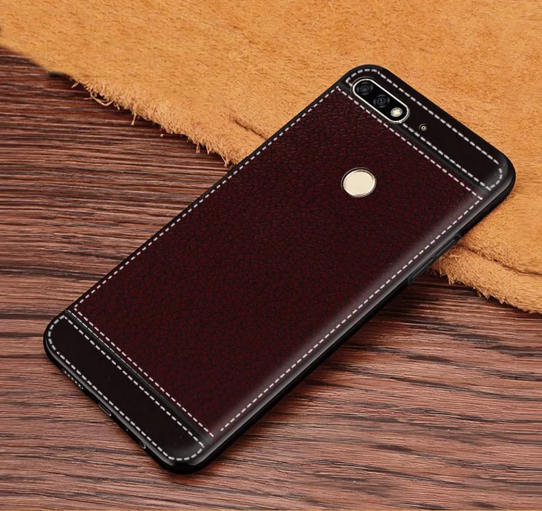 

Y6 2018 Case Y6 Prime 2018 Case Premium PU Leather Texture Soft TPU Gel Case For Huawei Y6 Prime 2018 ATU-LX1 / ATU-L21 ATU-L31