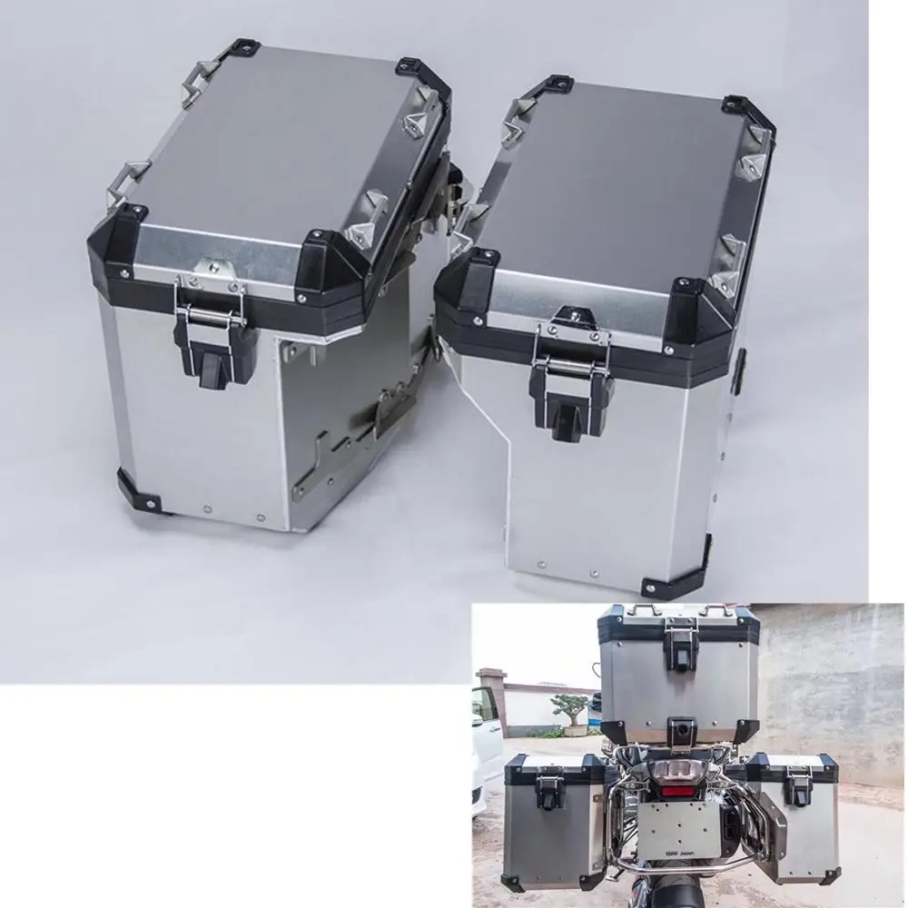 

Rear Luggage Box Tail Case Trunk Side Saddlebag w/ Support Bracket for BMW R1200GS R 1200 GS 1200GS LC ADV 2013-2018 R1250GS 19