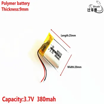 

Good Qulity 3.7V,380mAH 902025 Polymer lithium ion / Li-ion battery for tablet pc BANK,GPS,mp3,mp4