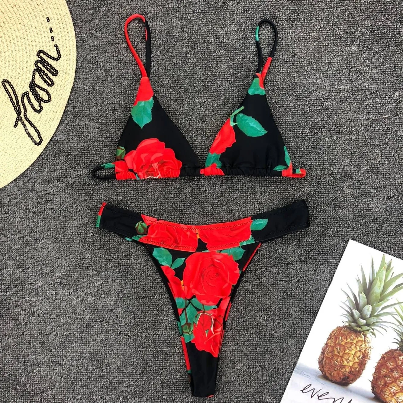 

Bikini Swimwear Women 2019 Print Sexy Simple Bikini Femme Summer Women Swimsuit Holiday Swimming Suit Bikini Set