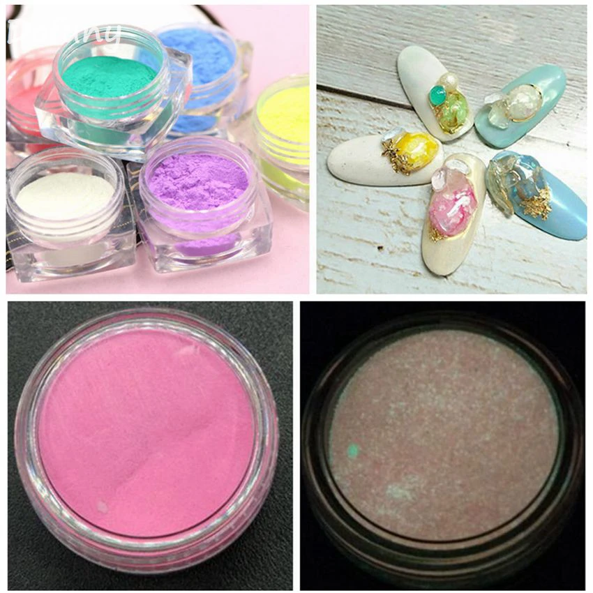 

Dofuny Super Bright Glow in the Dark Powder Glow Luminous Pigment Fluorescent Powder For Nail Art Design