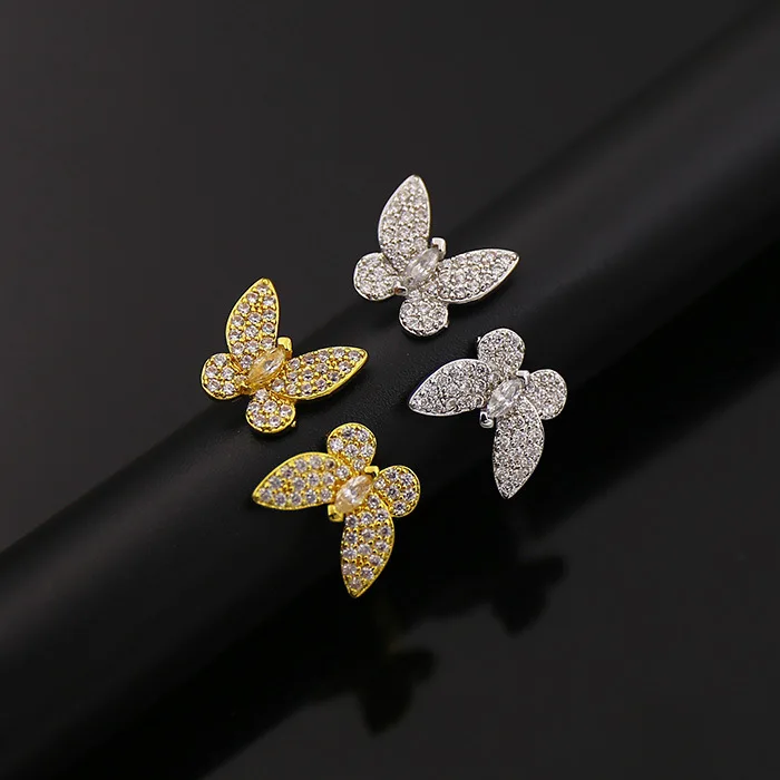 

Bilincolor fashion double butterflies cute open ring female gifts for women