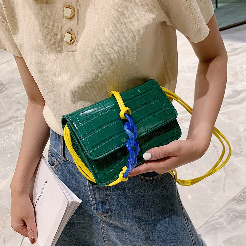 الحجر نمط الوجه صغيرة صندوق مربع 2019 الصيف جديد جودة بو الجلود المرأة مصمم حقيبة يد خمر الكتف Crossbody حقيبة