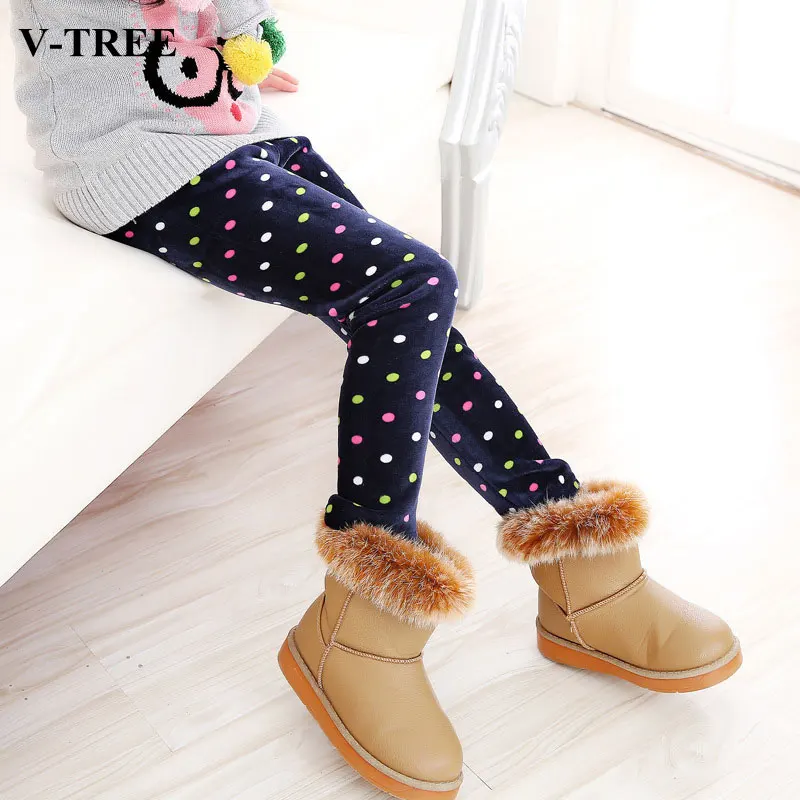 V-TREE Winter Girls Pants Plus Velvet Leggings For Girls Flower Girl Warm Pants Cotton Children Trousers Teenage Baby Clothing V-TREE Winter Girls Pants Plus Velvet Leggings For Girls Flower Girl Warm Pants Cotton Children Trousers Teenage Baby Clothing