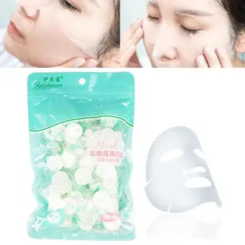 

50pcs Travel Compressed Face Mask Disposable Women Beauty Diy Masks Paper Natural Skin Care Wrapped Masks Make Up Tool