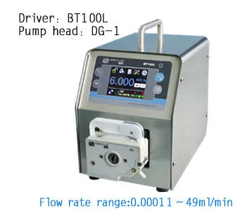 

BT100L DG6-1 (6 rollers) Pump Head Intelligent Dosing Peristaltic Pump Water Liquid Industry Lab Tubing Pump 0.00016-26 ml/min