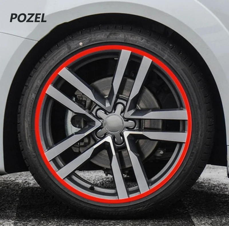 

16 Strips Wheel Sticker Reflective Rim Stripe Tape for AUDI S line A4 A3 A6 C5 Q7 Q5 A1 A5 80 TT A8 Q3 A7 R8 RS B6 B7 B8 S3 S4
