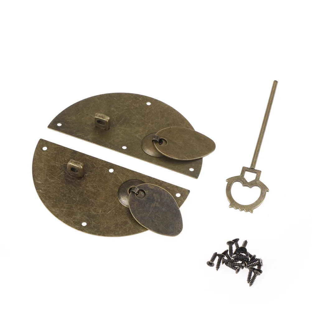 

Chinese Style Furniture Hardware Iron Door Knocking Knocker Pull Vintage Lock Catch For Cabinet Cupboard Drawer