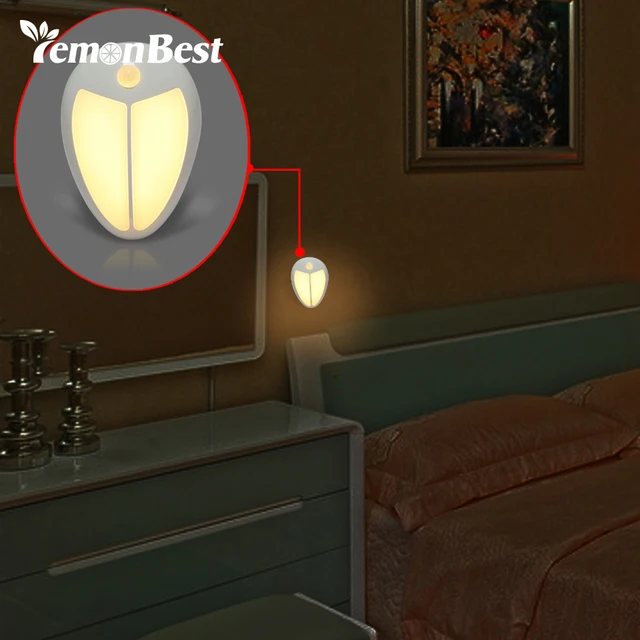 Lemonbest IR Sensor Nachtlampje Auto ON/OFF Wandlamp voor Slaapkamer ... Lemonbest IR Sensor Nachtlampje Auto ON/OFF Wandlamp voor Slaapkamer ...