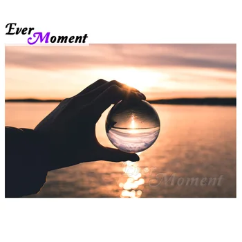 

Ever Moment Diamond Painting Sea Ball Scenery Cross Stitch Full Square Drill Diamond Embroidery Picture Mosaic Rhinestone S2F650