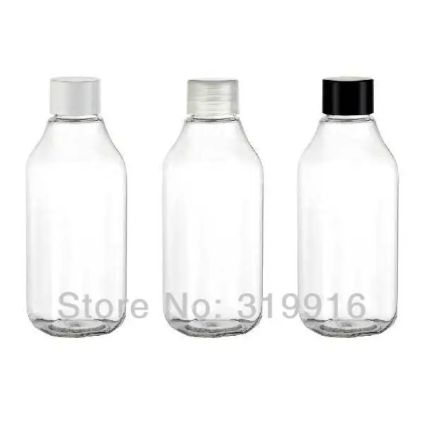 

100ml transparent square long neck plastic empty PET bottle with screw cap 50pc /lot free shipping