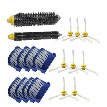 

New AeroVac Filter Side Brush Bristle and Flexible Beater Brush Combo for iRobot Roomba 600 610 620 625 630 650 660 Accessory