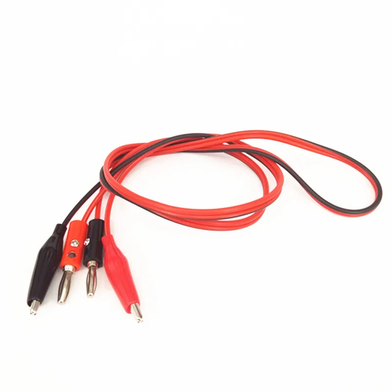 

Banana plug turn alligator clip cord Test line power test cable two head Banana plug two head alligator clip length 1 meter