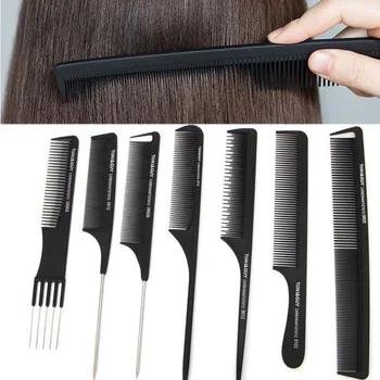 

New Pro Black Fine-tooth Metal Pin Hairdressing Hair Style Rat Tail Comb Brush Hot Sale