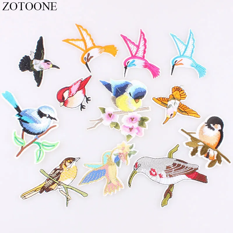

ZOTOONE Diy Bird Sewing Embroidery Pvc Patch Stickers Clothes Fashion Iron On Patches Badges For Clothing Applique Accessories