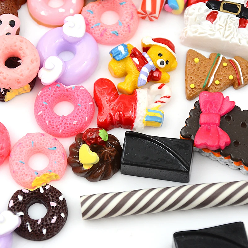 Cute Mini Play Toy Food Cake Biscuit Donuts Miniature For Dolls 10pcs//lot