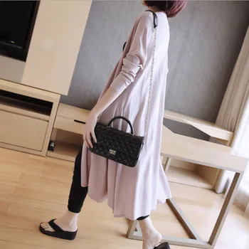 

Thin Sunscreen Solid Women's New Spring 2019 Wear Jacket Loose Long Sleeve Knitted Cardigan Harajuku