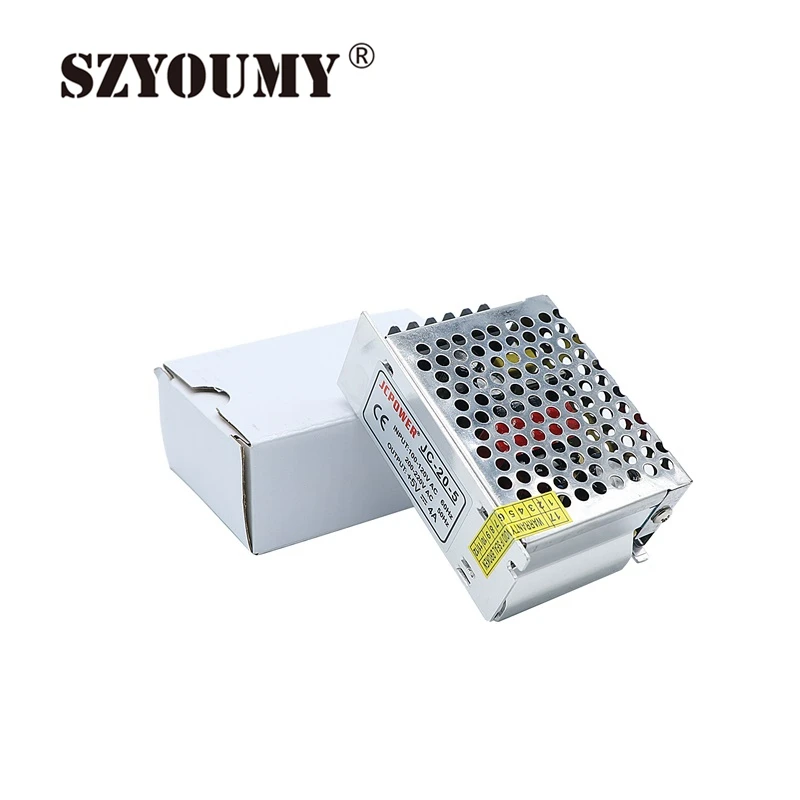 

SZYOUMY 20W 5V 4A Switching Power Supply Voltage Transformer AC 110V/220V to DC 5V for Led Strip LED Display Control Power adapt