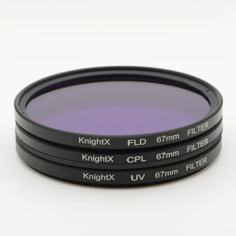 KnightX 52 мм 58 67 77 мм UV CPL FLD инфракрасный фильтр комплект круговой поляризационный фильтр для Nikon Canon D3300 D5200 D6 DSLR камеры