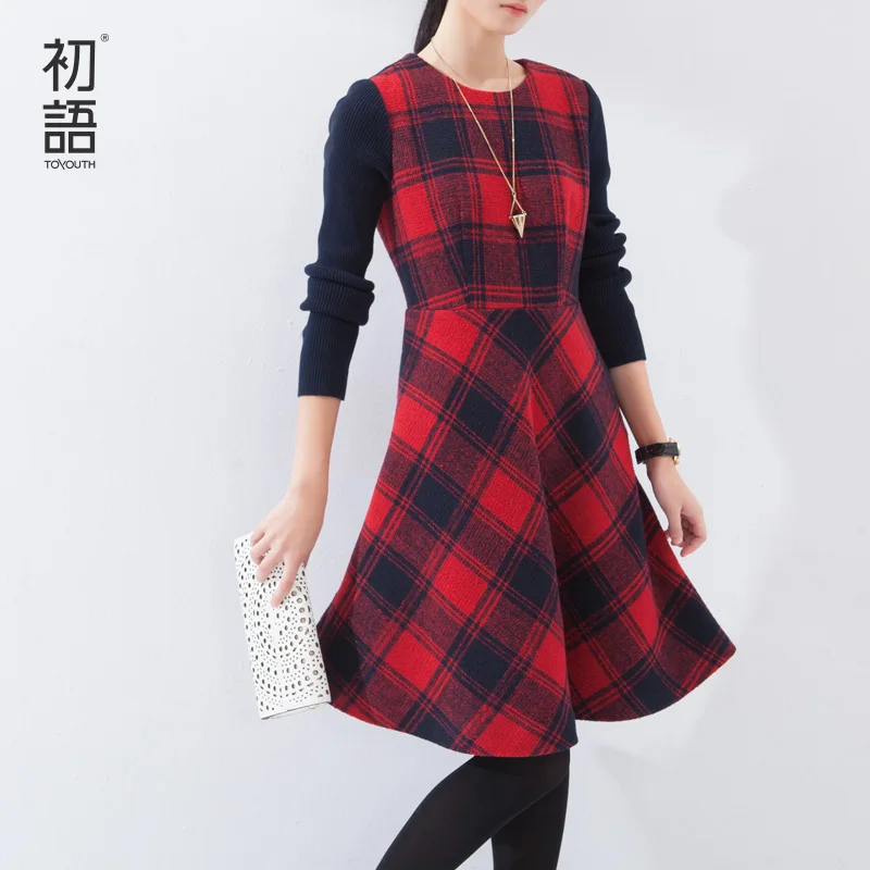 one piece dress in woolen
