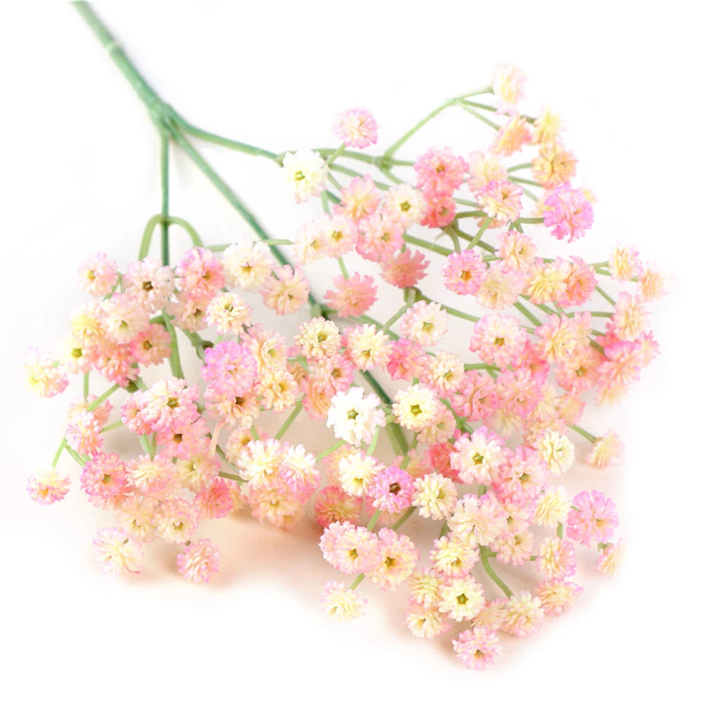 

3 Forks 135 Heads Artificial Full Sky Stars Flower Bouquet Real Touch Gypsophila Fake Flower for Home Garden Wedding Decoration